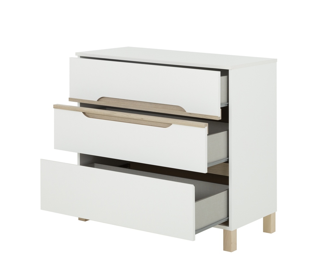 COMMODE 3 TIROIRS CELESTE (avec plan a langer)