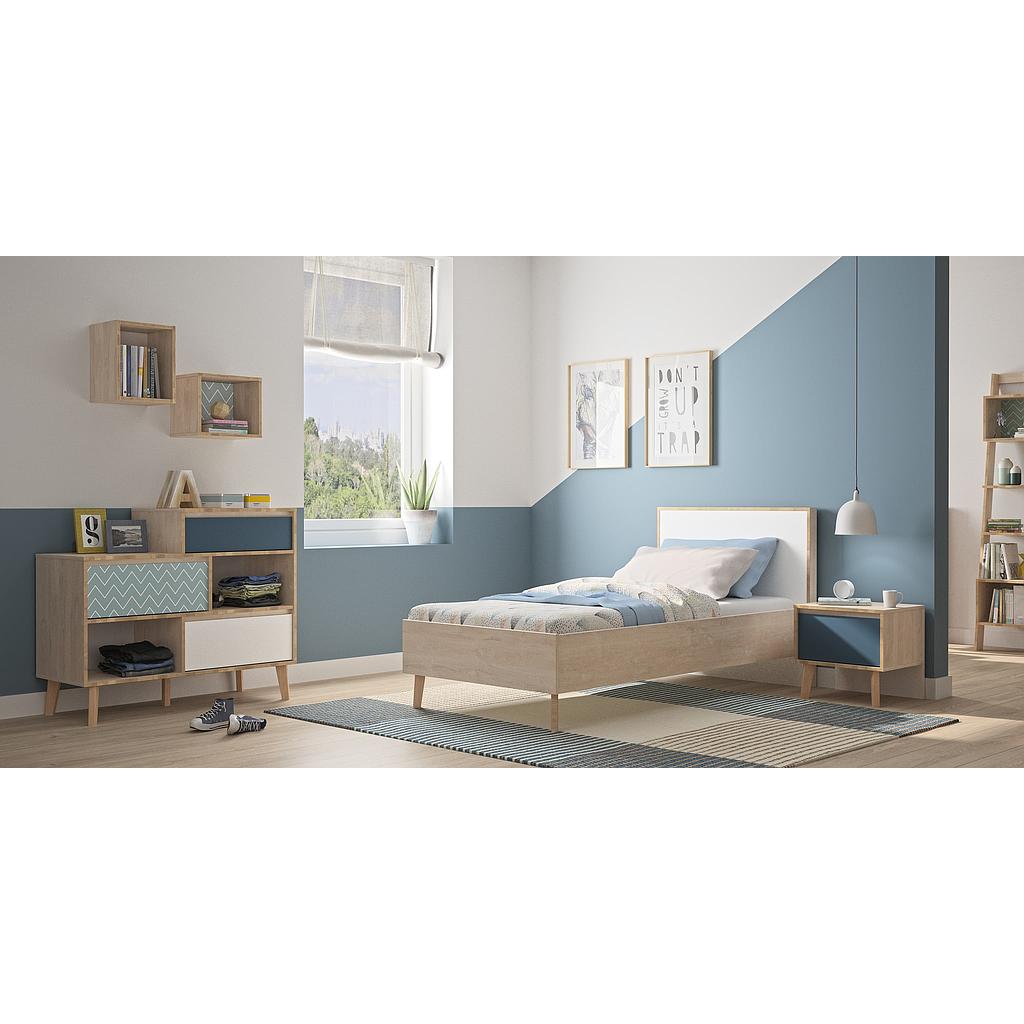 LIT 90 × 190 LARVIK (avec sommier)