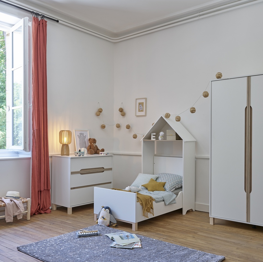 COMMODE 3 TIROIRS CELESTE (avec plan a langer)