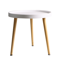 [SUNSET] Round White Side Table