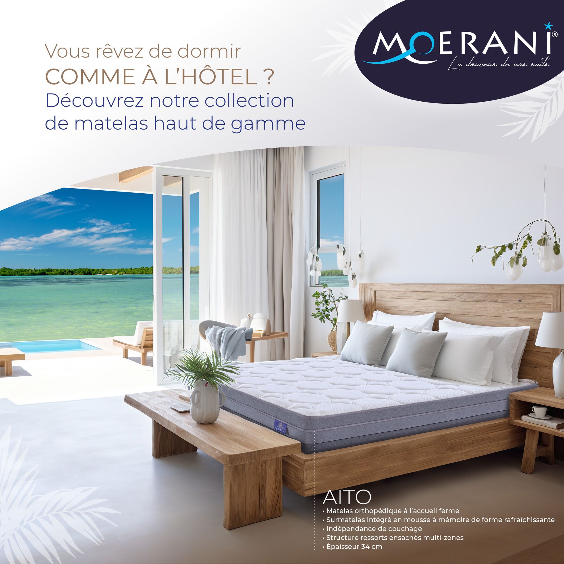 Matelas AITO — collection hôtelière MOERANI