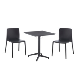 ENSEMBLE MOOREA TABLE PLIANTE + 2 CHAISES